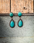 Molly Post Dangle Fashion Earrings - Turquoise