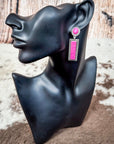 Haven Dangle Fashion Earrings - Pink