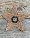 Copper Big Star Rhinestone Rosette - Assorted Conchos