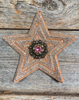 Copper Big Star Rhinestone Rosette - Assorted Conchos