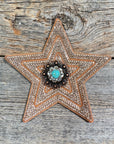 Copper Big Star Rhinestone Rosette - Assorted Conchos