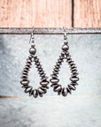 Opal Teardrop Dangle Fashion Earrings - Silver