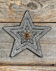 Black Big Star Rhinestone Rosette - Assorted Conchos