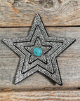 Black Big Star Rhinestone Rosette - Assorted Conchos