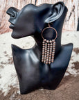 Patsy Navajo Style Dangle Fashion Earrings - Copper