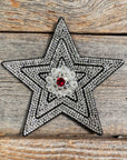 Black Big Star Rhinestone Rosette - Assorted Conchos