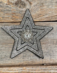 Black Big Star Rhinestone Rosette - Assorted Conchos