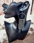 Patsy Navajo Style Dangle Fashion Earrings - Silver