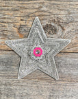 White Big Star Rhinestone Rosette - Assorted Conchos