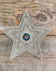 White Big Star Rhinestone Rosette - Assorted Conchos