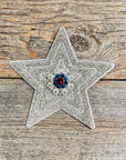 White Big Star Rhinestone Rosette - Assorted Conchos