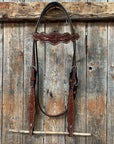 Floral Scalloped Medium Oil Browband Headstall / Bridle