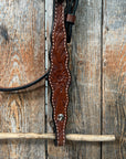 Floral Scalloped Medium Oil Browband Headstall / Bridle