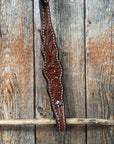 Floral Scalloped Medium Oil One Ear Headstall / Bridle