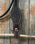 Basketweave Dark Oil Browband Headstall / Bridle