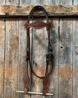 Basketweave Medium Oil Browband Headstall / Bridle