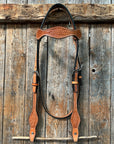 Basketweave Light Oil Browband Headstall / Bridle