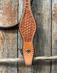Basketweave Light Oil Browband Headstall / Bridle