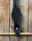 Basketweave Black One Ear Headstall / Bridle