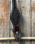 Basketweave Dark Oil One Ear Headstall / Bridle