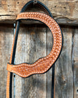 Basketweave Light Oil One Ear Headstall / Bridle
