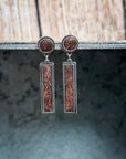 Out West Bar Dangle Fashion Earrings - Copper