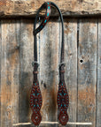 Hand Painted Two Tone One Ear Headstall/Bridle