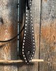 Dark Oil Basketweave Buckstitch Tooled Browband Headstall / Bridle
