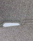 Natural Beige 100% Pressed Wool Saddle Pad with Brown Stitching