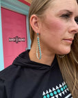 Turquoise West Hoops