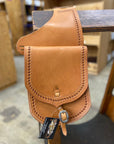 9" Natural Basket Border Saddle Bag