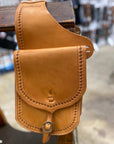 9" Natural Basket Border Saddle Bag