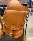 9" Natural Crazy Leg Border Saddle Bag