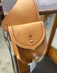 7" Natural Basket Border Saddle Bag