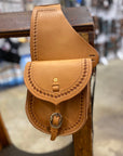 7" Natural Basket Border Saddle Bag
