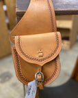 7" Natural Crazy Leg Border Saddle Bag