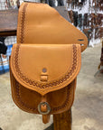 7" Natural Crazy Leg Border Saddle Bag