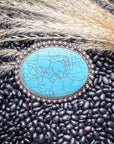 The Dakota Buckle – Large Oval Turquoise Fashion Stone
