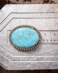The Dakota Buckle – Large Oval Turquoise Fashion Stone