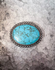 The Dakota Buckle – Large Oval Turquoise Fashion Stone