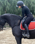 Satin Classic Dressage Saddle Pad - Rust