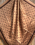 35X35" Brown Polka Dots Wild Rag / Scarf WR3054