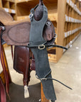 Black Horn Scabbard - Purple Stitching