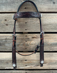 Dark Oil Braid Copper Clear Browband Tack Set