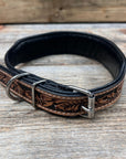 Orange and Blue Beaded Dog Collar