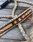 Tan Mule Tape Halter - Multicolored Flowers