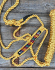 Gold Mule Tape Halter - Multicolored Flowers
