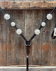 Dark Oil Basketweave Clear Browband/One Ear Tack Set