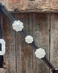 Dark Oil Basketweave Clear Browband/One Ear Tack Set