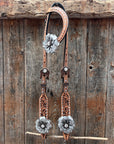 Silver Buckstitch One Ear Headstall / Bridle